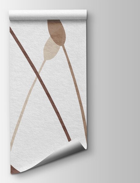 Carta da parati Tonalità tenui di bellezza naturale, Carta da parati Foglie, Carta da parati popolare, t01054v5 - Tapeko.it