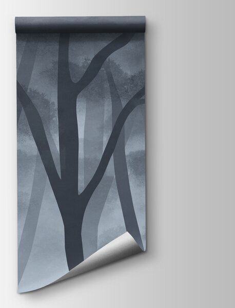Carta da parati Gruppo di alberi nella nebbia, Carta da parati Foresta, Carta da parati popolare, t01049v1 - Tapeko.it