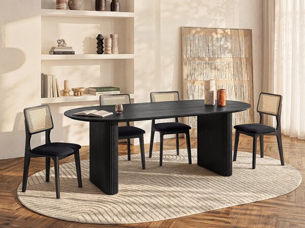 Tavolo da pranzo 8 coperti in Legno di mango Nero - BALIMELA