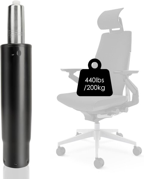 Ammortizzatore a gas da 200 kg, corsa da 350 mm a 400 mm, per sedie da ufficio