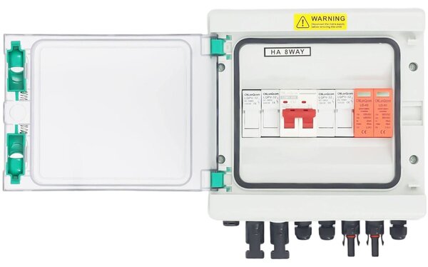 Scatola di connessione per pannelli solari, colore bianco - 32A di corrente - 500V di tensione nominale