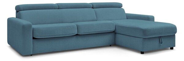 Divano angolare blu allungabile (con composizione variabile) Monaco – Bobochic Paris