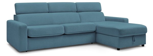Divano angolare blu allungabile (con composizione variabile) Monaco – Bobochic Paris