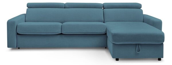 Divano angolare blu allungabile (con composizione variabile) Monaco – Bobochic Paris