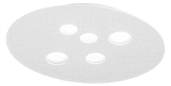 Plafoniera moderna gea luce luna pm flupb2 gx53 led alluminio metacrilato - Gea Luce