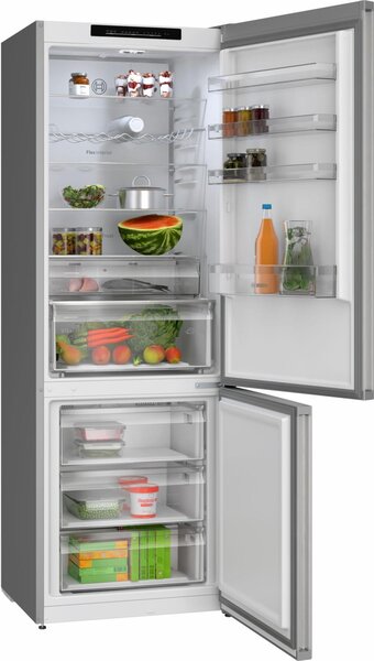 Bosch Frigorifero Combinato Capacit 440 Litri Classe energetica A Raffreddamento No Frost colore Metal Look - KGN492LAF Serie 4