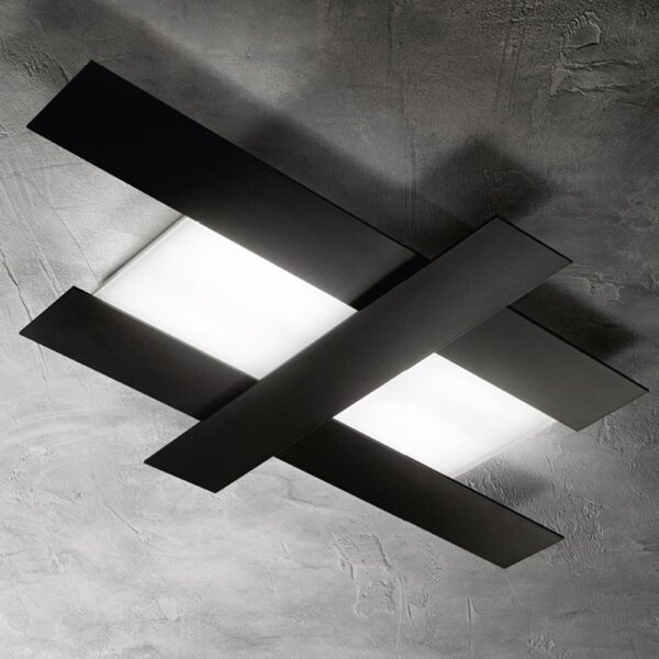 Plafoniera moderna gea luce doha pg n led 50w 220v alluminio metacrilato - Gea Luce