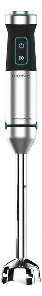 Cecotec Frullatore ad Immersione Minipimer Potenza 1500 Watt Lama in Titanio colore Acciaio Inox - 04274 Power TitanBlack 1500 XL PerfectCream&Crush