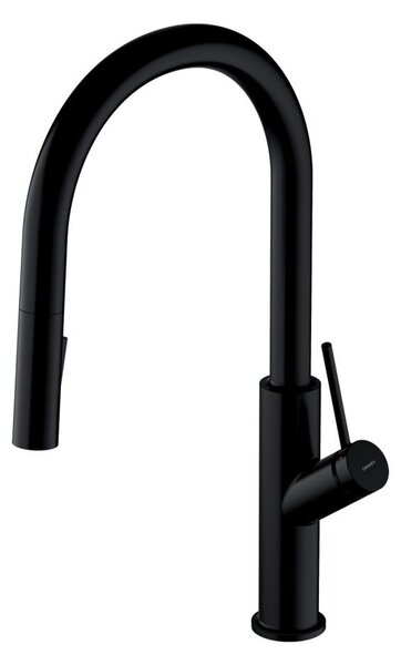 Omnires BEND BE6455BL Rubinetto per lavello, nero opaco