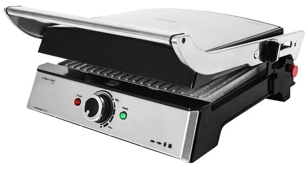Cecotec Griglia Elettrica Grill Antiaderente Potenza 2000 Watt con Termostato Regolabile colore Nero/Acciaio Inox - 03026 RocknGrill Pro