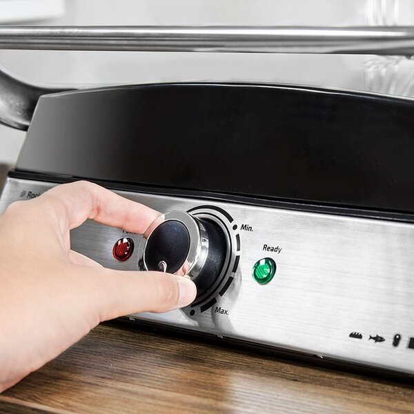 Cecotec Griglia Elettrica Grill Antiaderente Potenza 2000 Watt con Termostato Regolabile colore Nero/Acciaio Inox - 03026 RocknGrill Pro