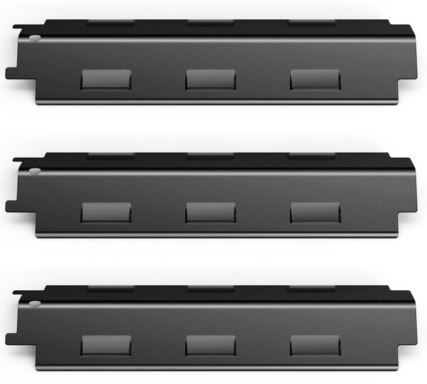 Copertura per bruciatore, dimensioni 37 x 11 x 3,6 cm, confezione da 3 pezzi, in porcellana smaltata, ricambi, per barbecue a gas