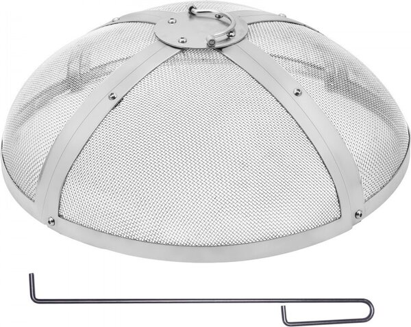 Parascintille per vasche da fuoco 686 x 185 mm - Griglia parascintille in acciaio inox - Cofano parascintille con fori a maglia da 2 mm - Cofano parascintille per vasche da fuoco - Ideale per vasche da fuoco e caminetti