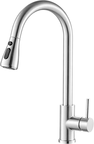 Miscelatore da cucina estraibile con funzione spray, girevole a 360°, multifunzionale, ideale per la cucina