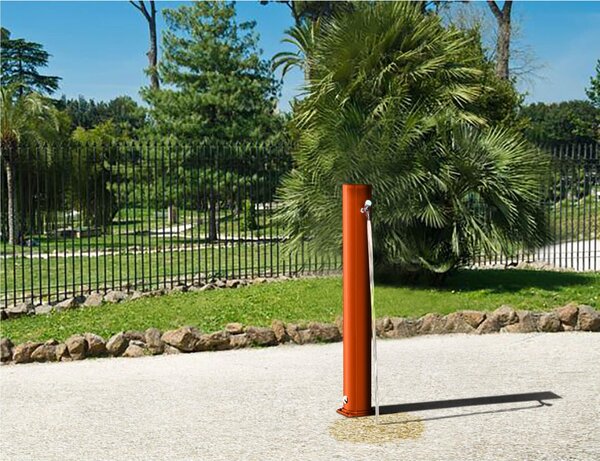 Fontana da Giardino In Alluminio JOLLY A 695, con Rubinetto Porta gomma , Dimensioni 16,5x15xh 115 cm - peso 7 kg, Garantita Colore Antracite