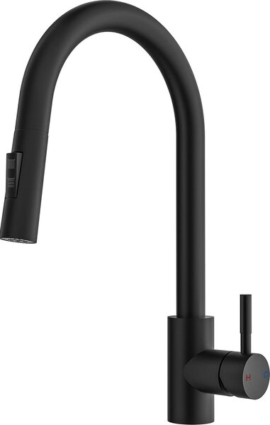 Miscelatore da cucina flessibile, con doccetta estraibile da 45 cm, girevole a 360°, in acciaio inossidabile, per la cucina