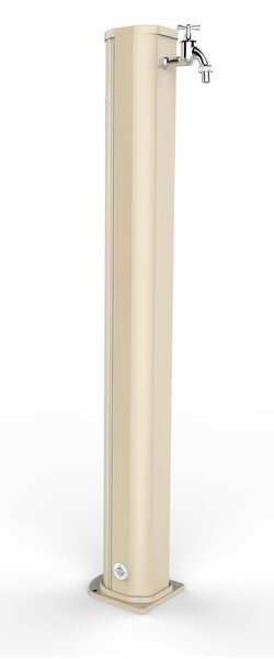 Fontana da Giardino In Alluminio JOLLY A 695, con Rubinetto Porta gomma , Dimensioni 16,5x15xh 115 cm - peso 7 kg, Garantita Colore Champagne Bronze