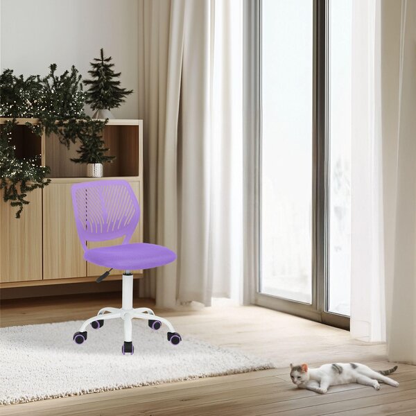 Sedia da ufficio per adolescenti, regolabile in altezza, senza braccioli, dimensioni 40,5x44x87 cm, sedia da lavoro colorata per la casa