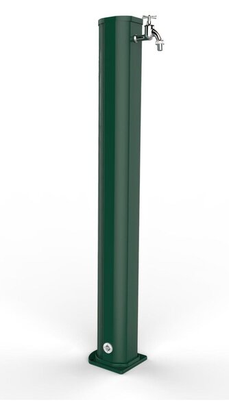 Fontana da Giardino In Alluminio JOLLY A 695, con Rubinetto Porta gomma , Dimensioni 16,5x15xh 115 cm - peso 7 kg, Garantita Colore Verde