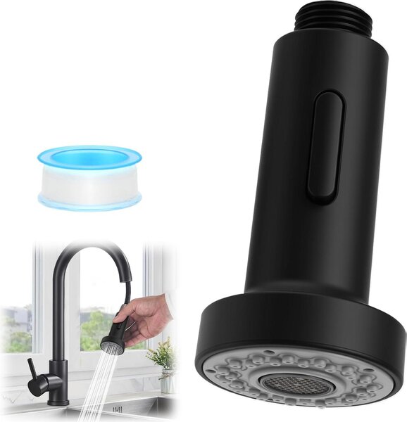 Rubinetto da cucina con doccetta estraibile, 2 modalità di spruzzo, confezione singola, adatto per cucina e bagno