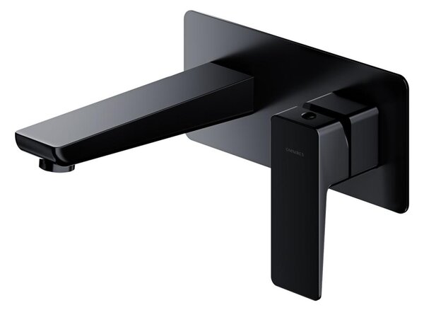 Omnires PARMA PM7415BL Miscelatore lavabo da incasso, nero opaco
