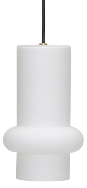 Lampada a sospensione Hübsch, Pilule Down, dimmerabile, Bianco, Soggiorno, Vetro, Scandinavo