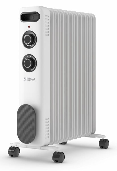 OLIMPIA SPLENDID Radiatore Termosifone Elettrico ad Olio Stufa Portatile 11 Elementi 2500 Watt colore Bianco - CALDORAD S1 11 99180