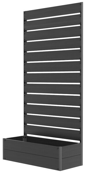 Outsunny Fioriera rialzata con graticcio 64 L in composito legno-plastica e alluminio | Aosom Italy