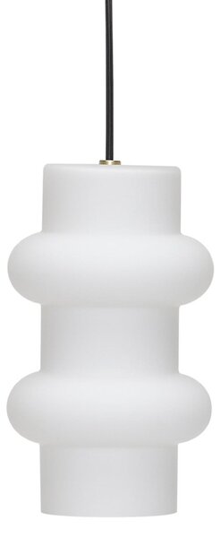 Lampada a sospensione Hübsch, Pilule Double, dimmerabile, Bianco, Soggiorno, Vetro, Scandinavo