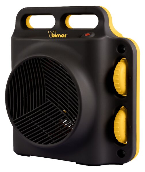 Bimar Termoventilatore Stufa elettrica Potenza 2000 Watt con Termostato Regolabile colore Nero - HF208