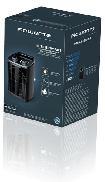 Rowenta Termoventilatore Stufa elettrica Potenza 2400 Watt con Termostato Regolabile colore Nero - SO2360
