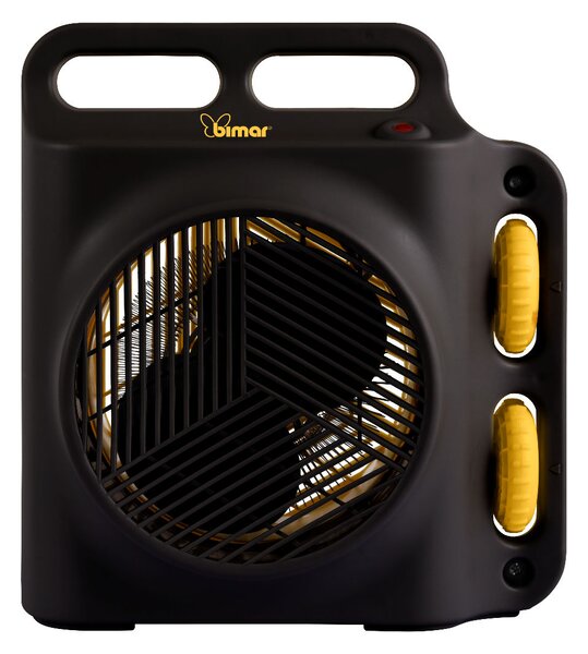 Bimar Termoventilatore Stufa elettrica Potenza 2000 Watt con Termostato Regolabile colore Nero - HF208