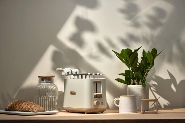 Ariete Tostapane con Pinze 2 Fette Potenza 760 Watt con 7 Livelli di Doratura colore Beige - 00C015706AR0 Breakfast Wood