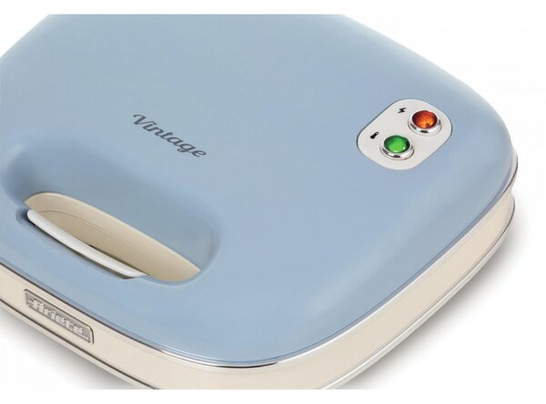 Ariete Tostapane Piastra per Toast e Sandwich Antiaderente Potenza 750 Watt colore Azzurro - 00C196305AR0 Sandwich Maker Vintage