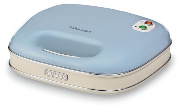 Ariete Tostapane Piastra per Toast e Sandwich Antiaderente Potenza 750 Watt colore Azzurro - 00C196305AR0 Sandwich Maker Vintage