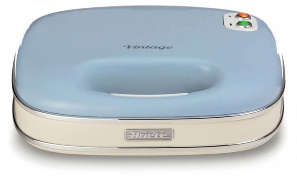 Ariete Tostapane Piastra per Toast e Sandwich Antiaderente Potenza 750 Watt colore Azzurro - 00C196305AR0 Sandwich Maker Vintage