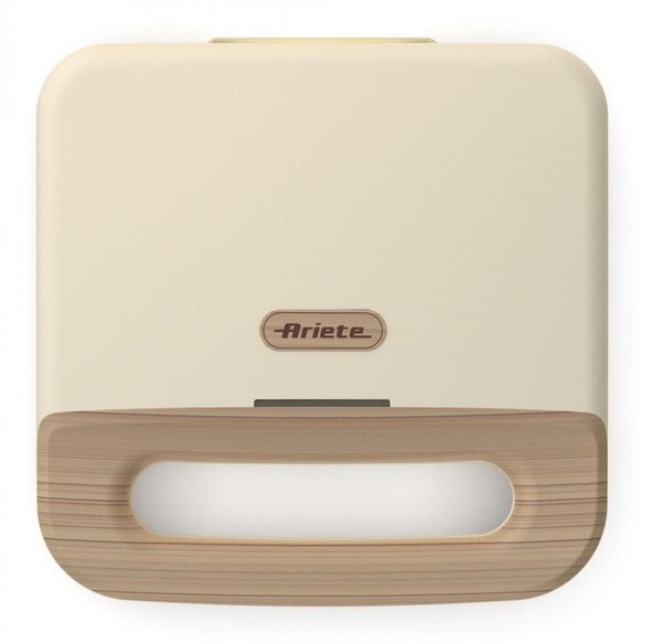 Ariete Tostapane Piastra per Toast e Sandwich Antiaderente Potenza 750 Watt colore Beige - 00C197106AR0 Breakfast Wood