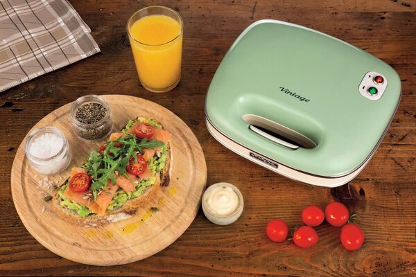 Ariete Tostapane Piastra per Toast e Sandwich Antiaderente Potenza 750 Watt colore Verde - 00C196304AR0 Sandwich Maker Vintage