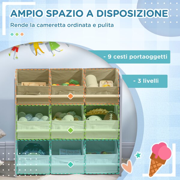 HOMCOM Cassettiera in Plastica Colorata per Cameretta con 3 Cassetti e Bordi arrotondati, Arredamento Casa e Asilo 37x37x56.5cm Rosa|Aosom Italy