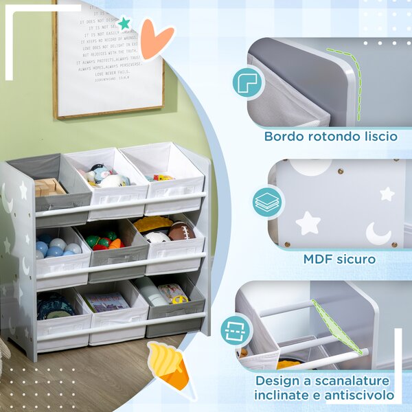 HOMCOM Cassettiera in Plastica Colorata per Cameretta con 3 Cassetti e Bordi arrotondati, Arredamento Casa e Asilo 37x37x56.5cm Rosa|Aosom Italy