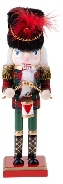 Set 2 Schiaccianoci di Natale con Tamburo H25 cm in Legno