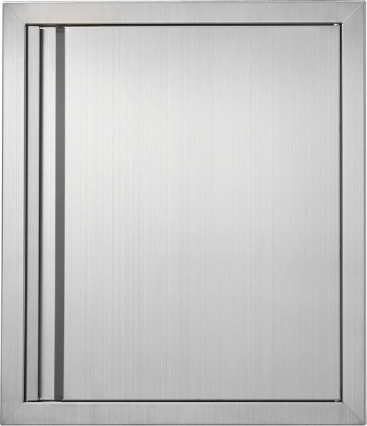 Porta di accesso al barbecue in acciaio inox - 457 x 533 mm - Porta verticale a parete con maniglia a scomparsa - per isola barbecue, stazione barbecue, mobile esterno