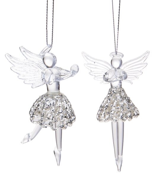 Set 6 Angeli 10 cm Silver