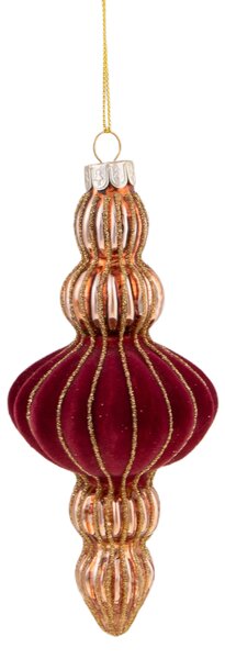 Set 4 Decoro con Velluto H15,5 cm Oro