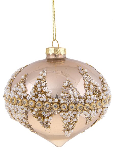 Set 4 Cipolla diamond Ø10 cm Champagne