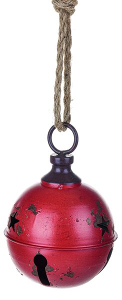 Set 3 Campanaccio in Metallo H17 cm Rosso/Marrone