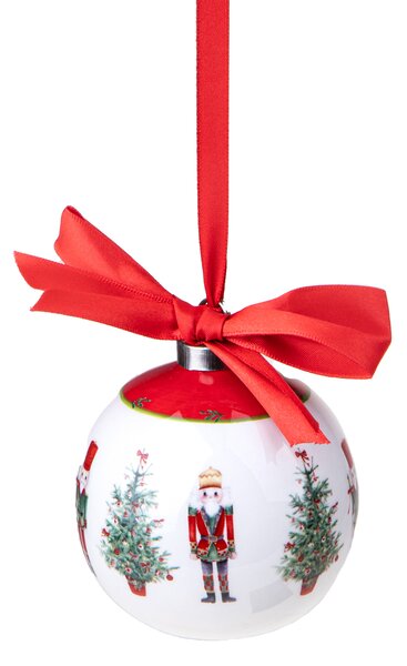 Set 4 Palline Decorative per Albero di Natale con Decori Natale 10 cm