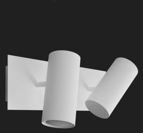 Applique moderno lampadari bartalini olocaro 2 gu10 led orientabile metallo - Lampadari Bartalini Gesso