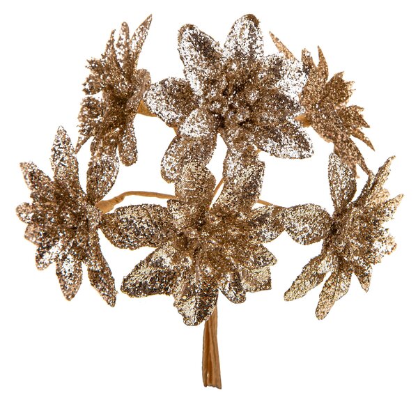 Set 24 Pick Stelline H13 cm Oro