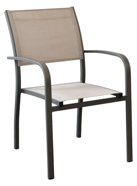 TORRES - poltrona con struttura in alluminio verniciato bianco, antracite, taupe o tortora